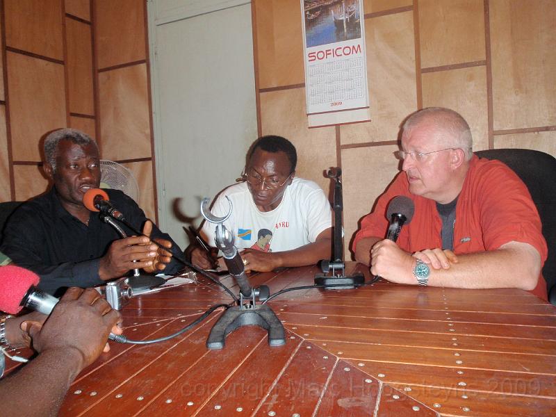 Invited by Congolese collegues in local radio studio to explain what we are doing. Lodja 2.jpg